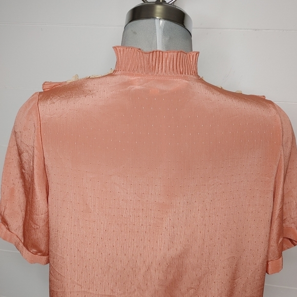 STUNNING Vintage 70's Ruffle Blouse Size M - Picture 6 of 12
